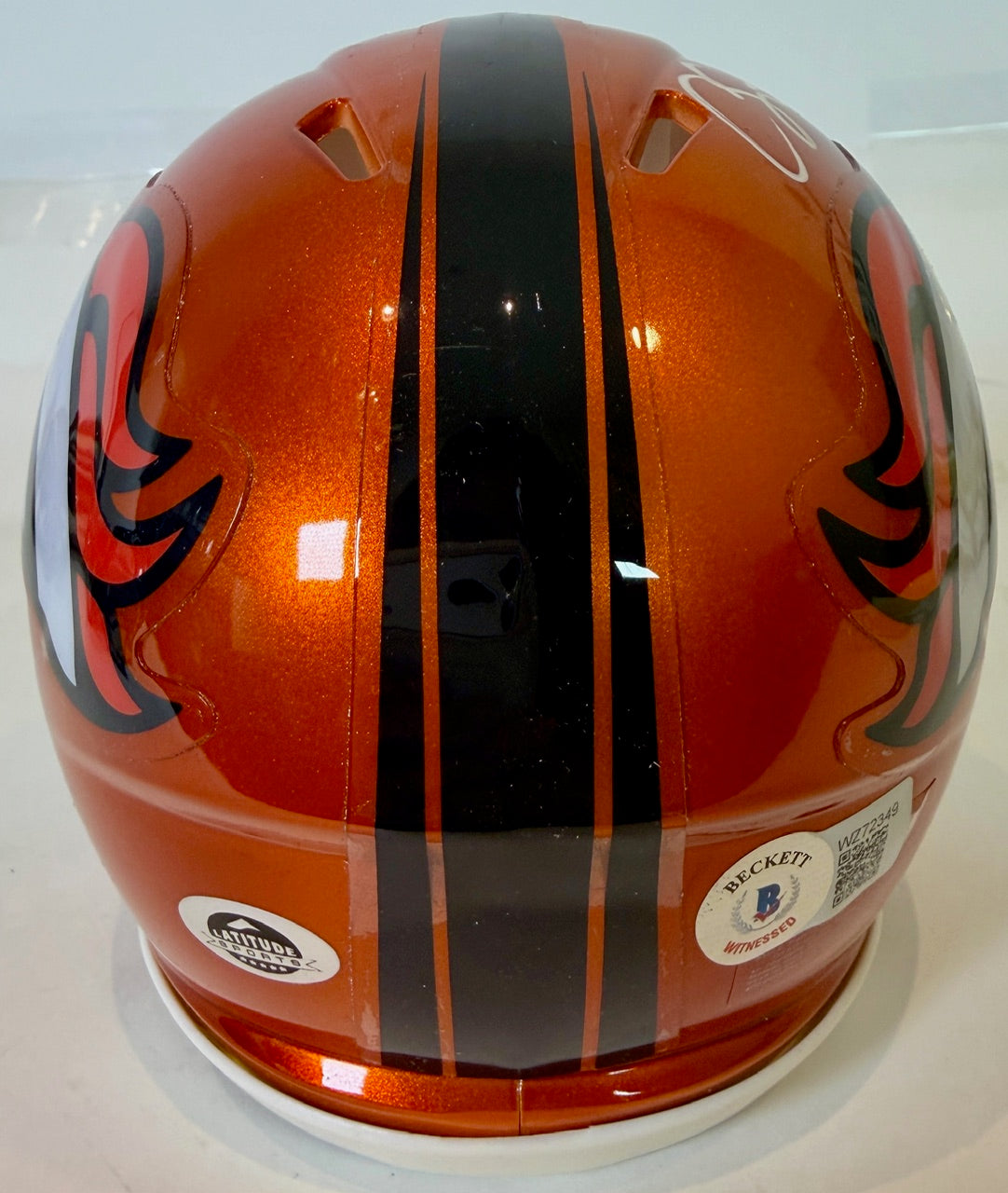 Courtland Sutton Autographed Denver Broncos Flash Mini Helmet Beckett COA
