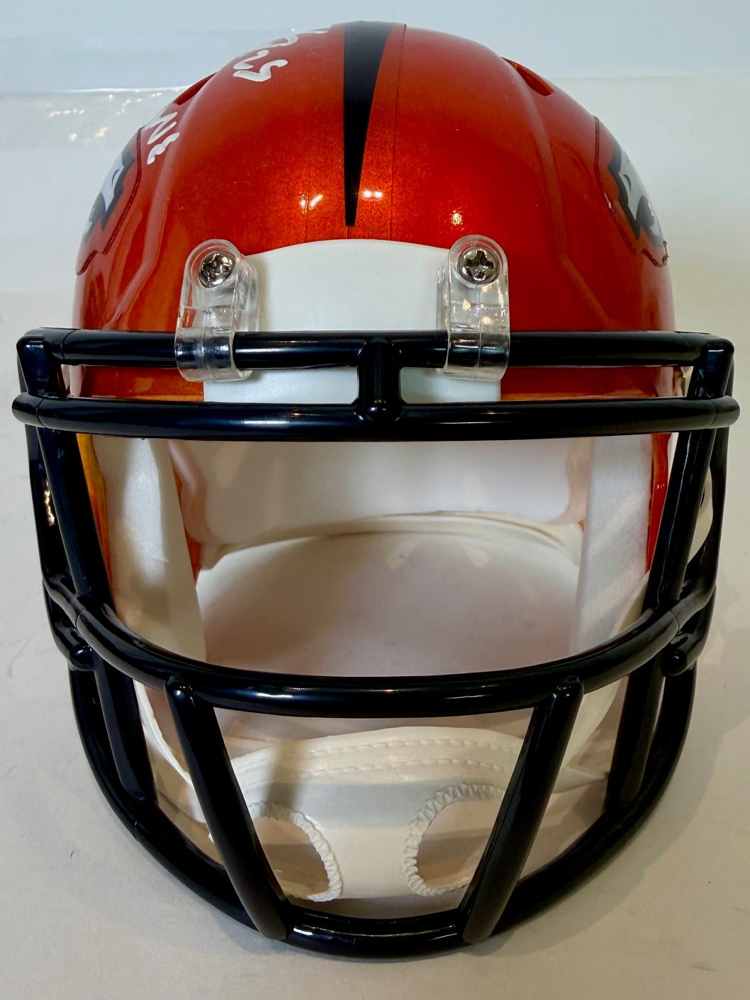 Chris Harris Jr. Autographed Flash Mini Helmet Inscribed "No Fly Zone" Beckett COA - Latitude Sports Marketing