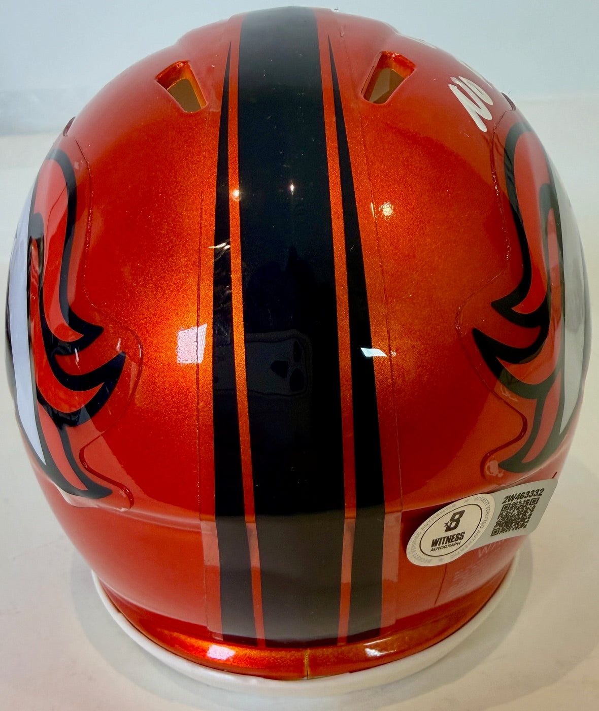 Chris Harris Jr. Autographed Flash Mini Helmet Inscribed "No Fly Zone" Beckett COA - Latitude Sports Marketing