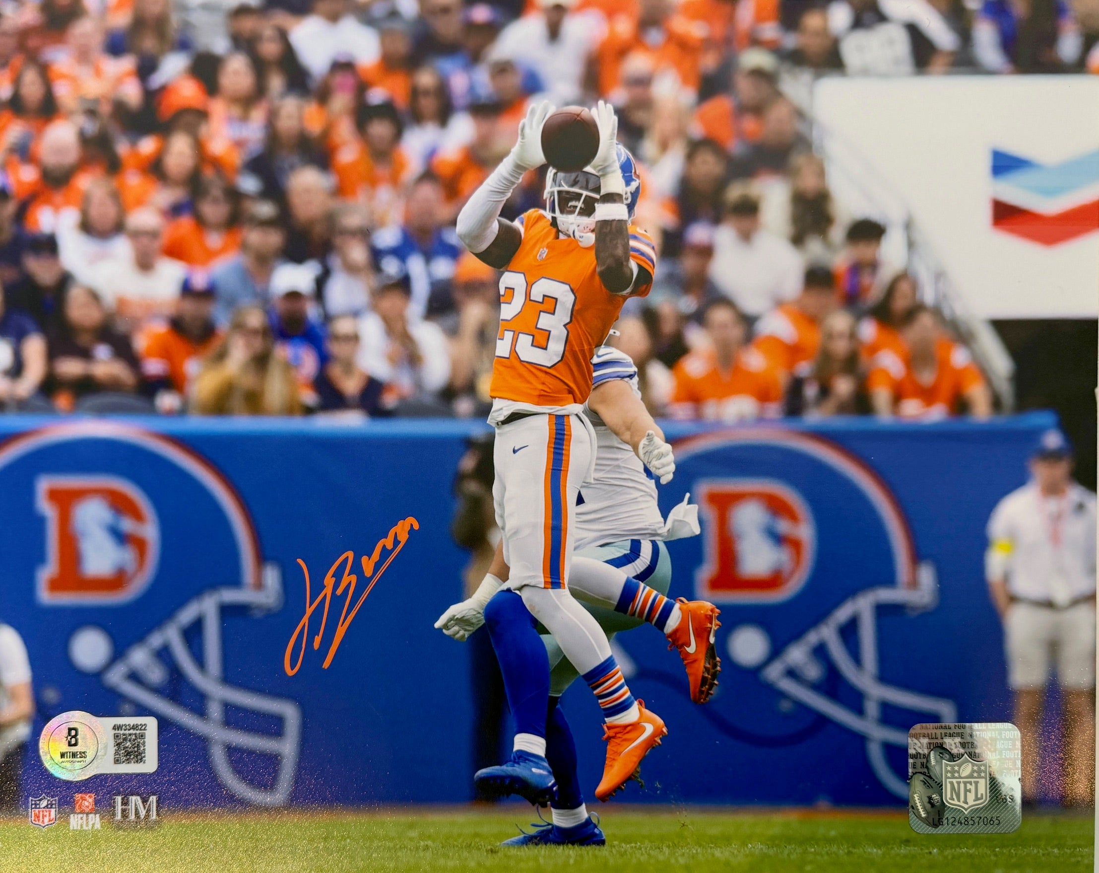 Jahdae Barron Autographed Denver Broncos 8x10 Photo Beckett COA