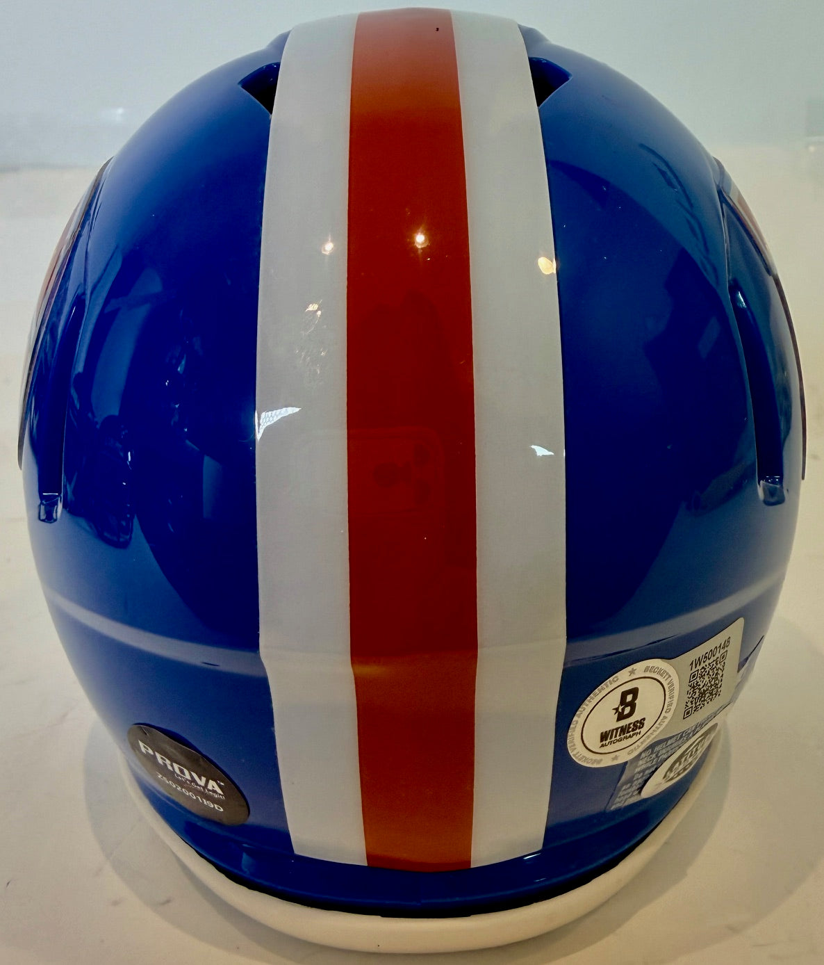 Karl Mecklenburg Autographed Denver Broncos "D" Logo Mini Helmet Beckett COA