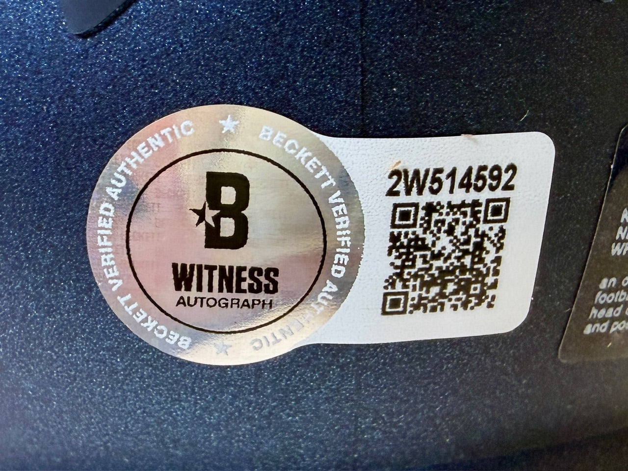 Nik Bonitto Autographed Denver Broncos Navy Mini Helmet Beckett COA