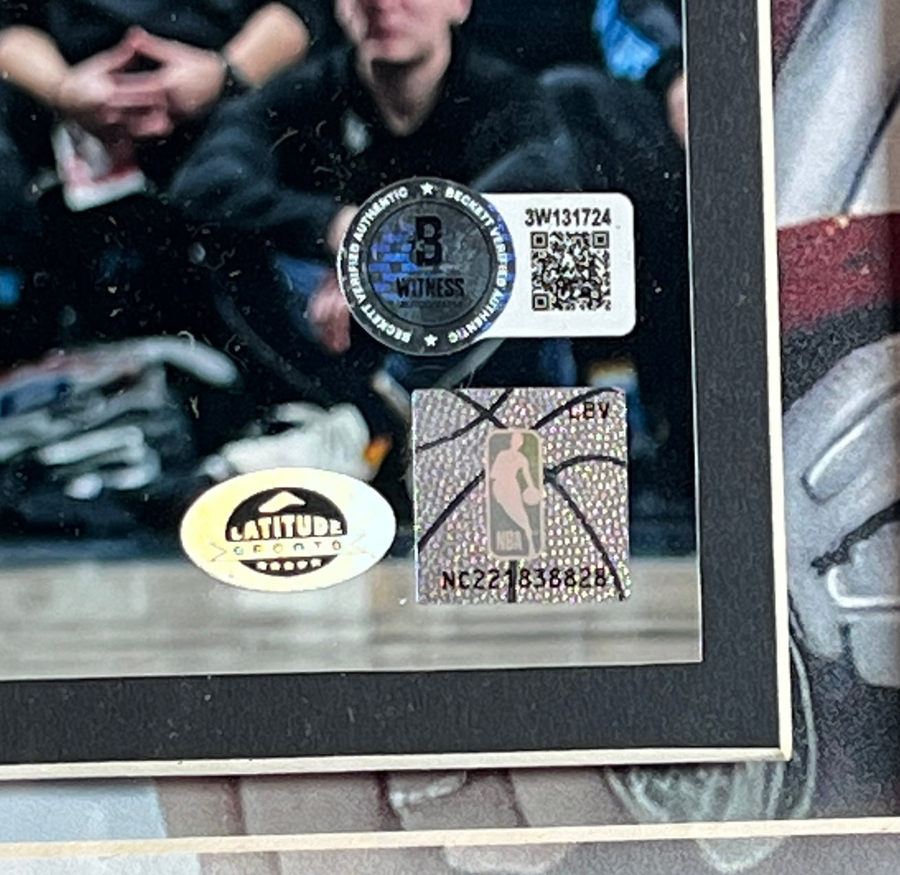 Christian Braun Autographed Denver Nuggets 8x10 w/ KU Photo 25.5"x25.5" Frame BAS COA