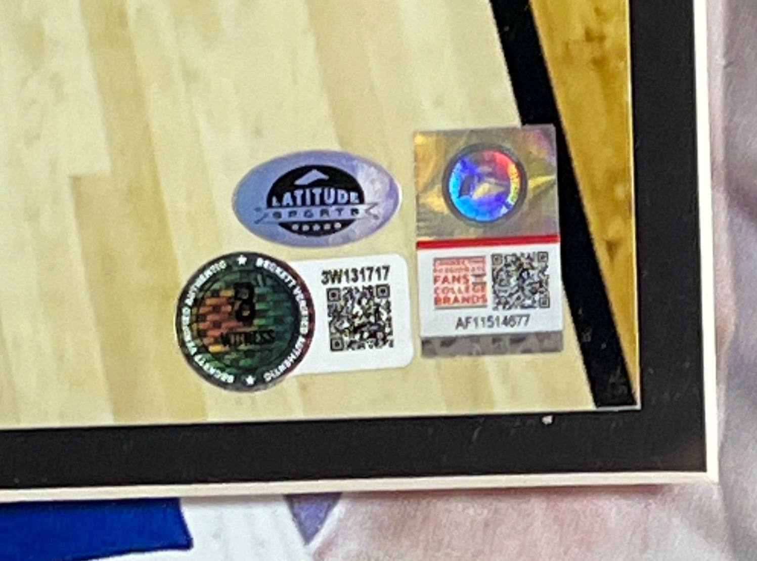 Christian Braun Autographed Kansas 8x10 w/ Nuggets Photo 25.5"x25.5" Frame BAS COA