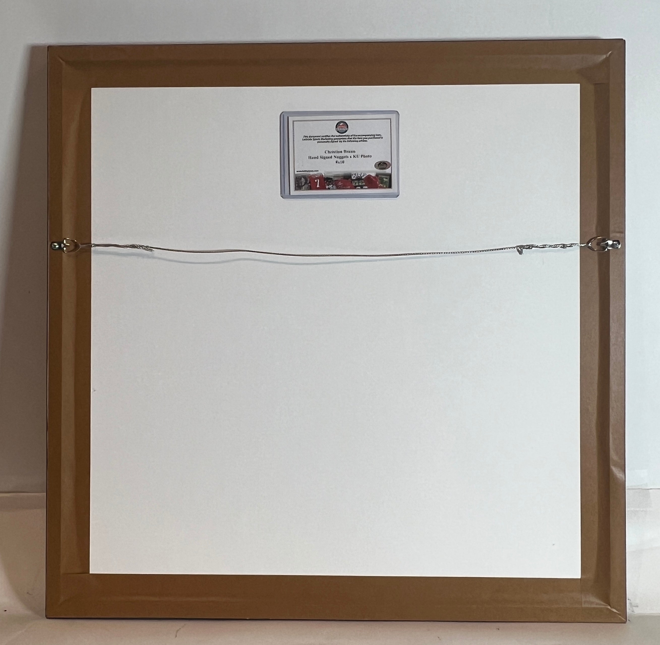 Christian Braun Autographed Kansas 8x10 w/ Nuggets Photo 25.5"x25.5" Frame BAS COA