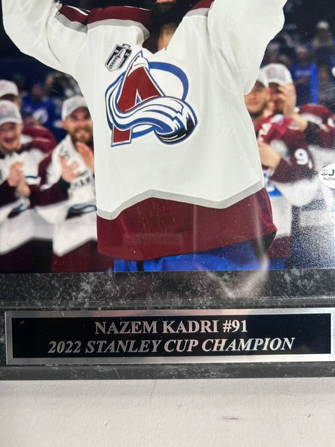 Nazem Kadri Autographed 8x10 Photo with Plaque — Colorado Avalanche | JSA COA