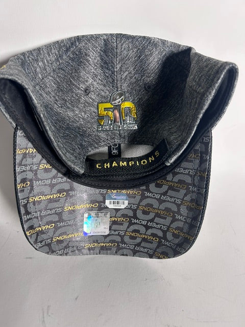 Peyton Manning Autographed Super Bowl 50 Cap — Denver Broncos | Fanatics COA