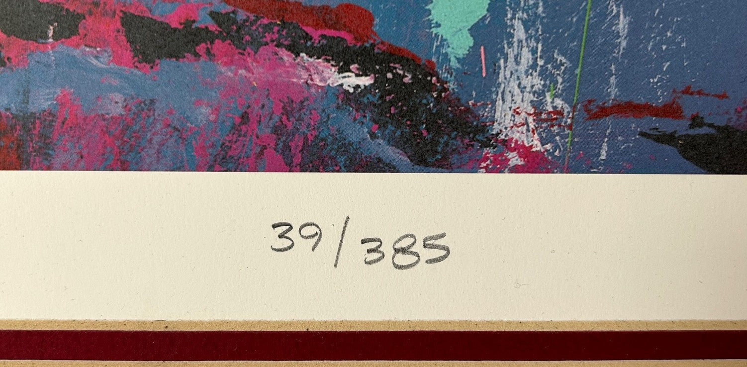 Ray Bourque Autographed Limited Edition Print #39/385 - Malcolm Farley Painting with JSA COA