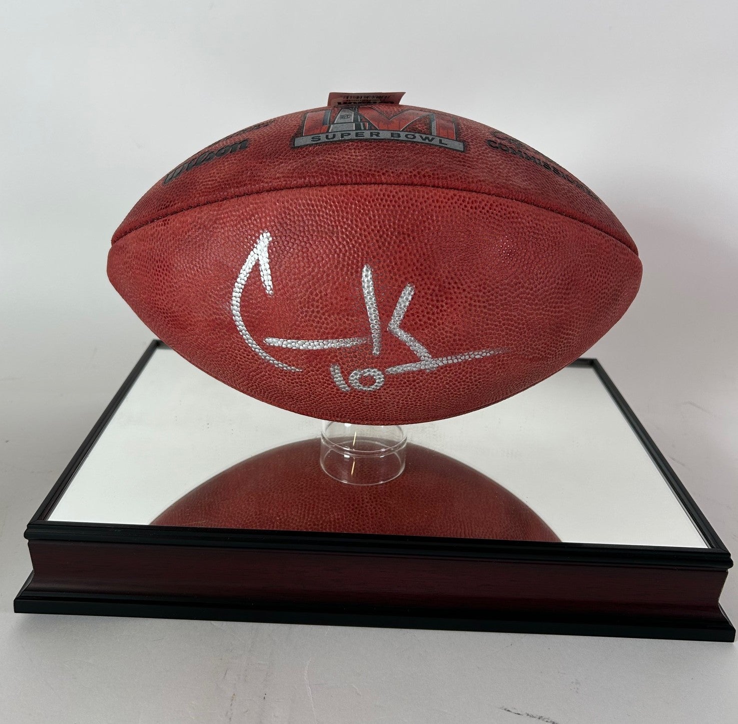 Cooper Kupp Autographed Super Bowl LVI Football with LA Rams Display Case - Fanatics COA