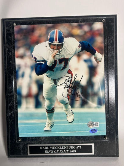 Karl Mecklenburg Autographed Denver Broncos Ring of Fame 8x10 Plaque – BSA Certified