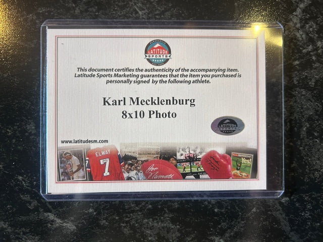 Karl Mecklenburg Autographed Denver Broncos Ring of Fame 8x10 Plaque – BSA Certified