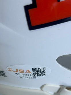 JK Dobbins Autographed Denver Broncos Snowcapped Mini Helmet – JSA Certified