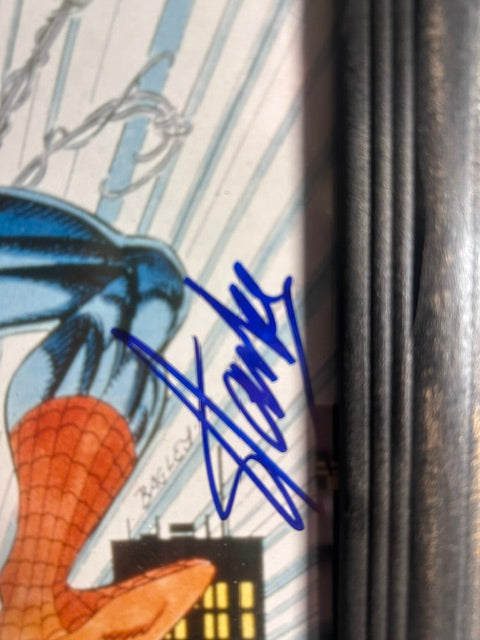 Stan Lee Autographed Spider-Man Framed Photo – PSA Certified