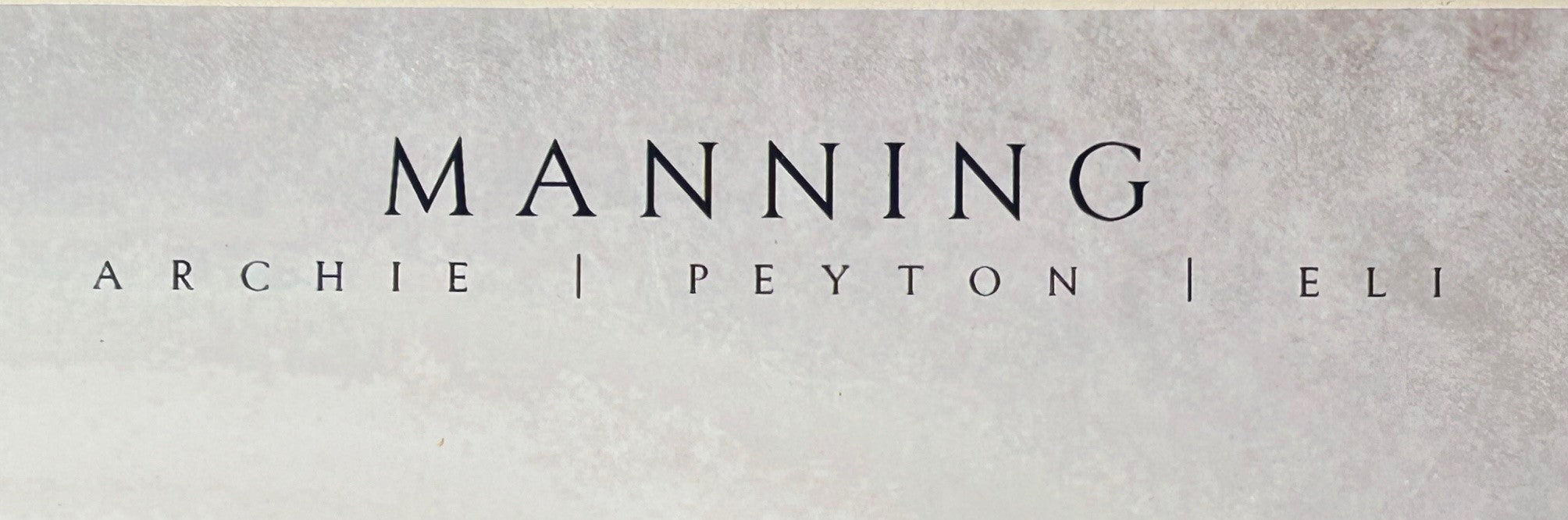 Archie, Peyton, Eli Manning Autographed Photo in 27.5"x24" Framing Fanatics COA