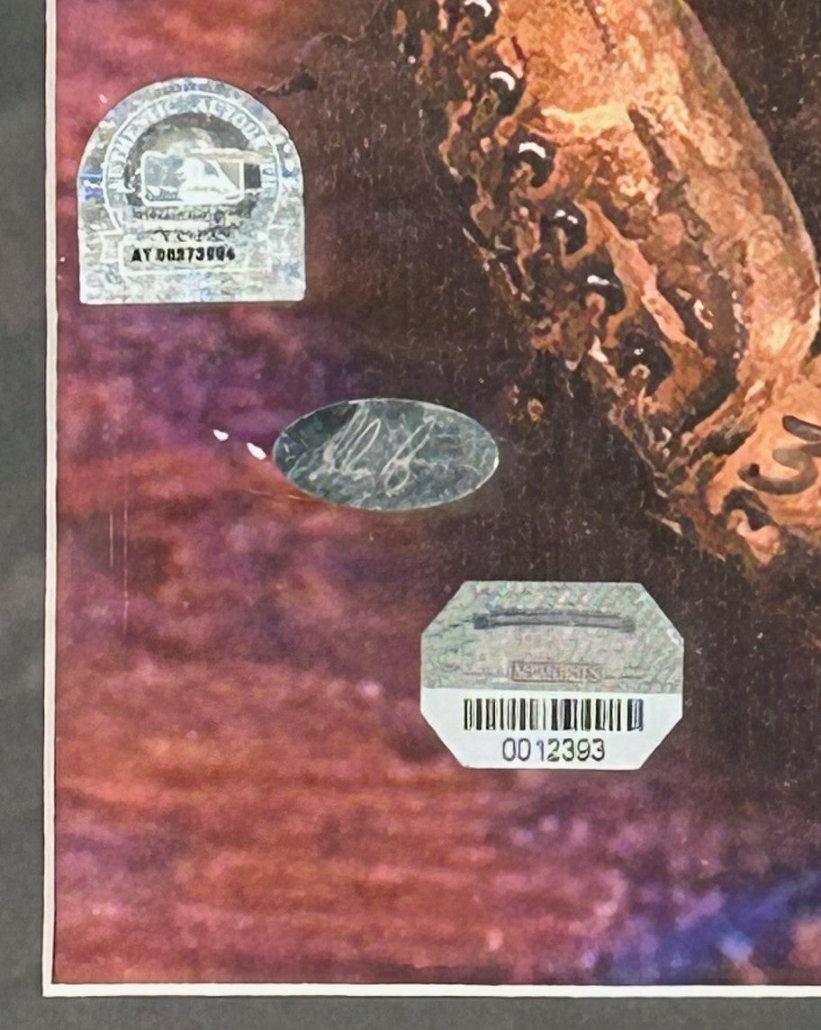 Nolan Ryan & 7 No-Hitter Catchers Autographed Framed Collage - Mounted Memories COA