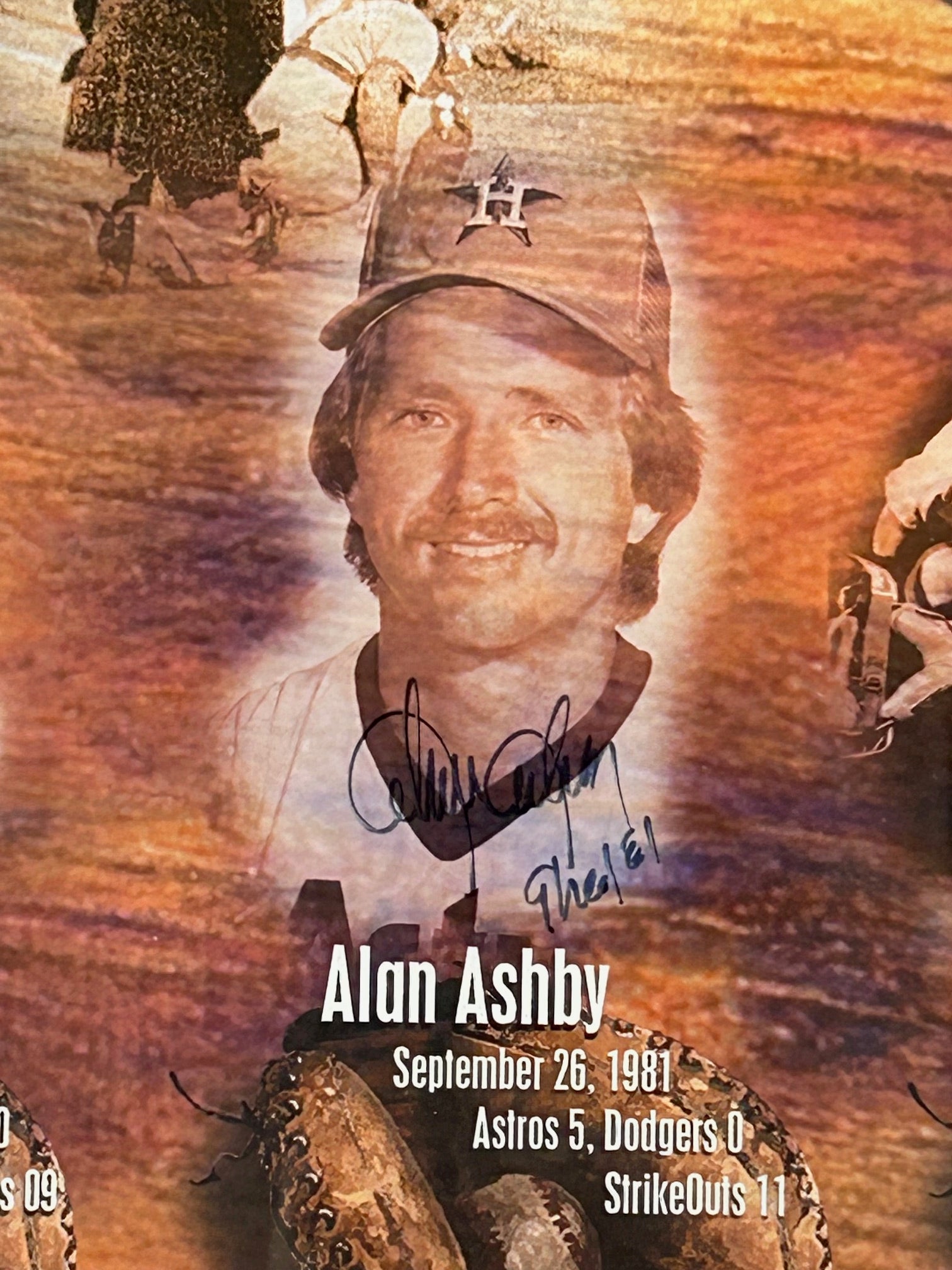 Nolan Ryan & 7 No-Hitter Catchers Autographed Framed Collage - Mounted Memories COA