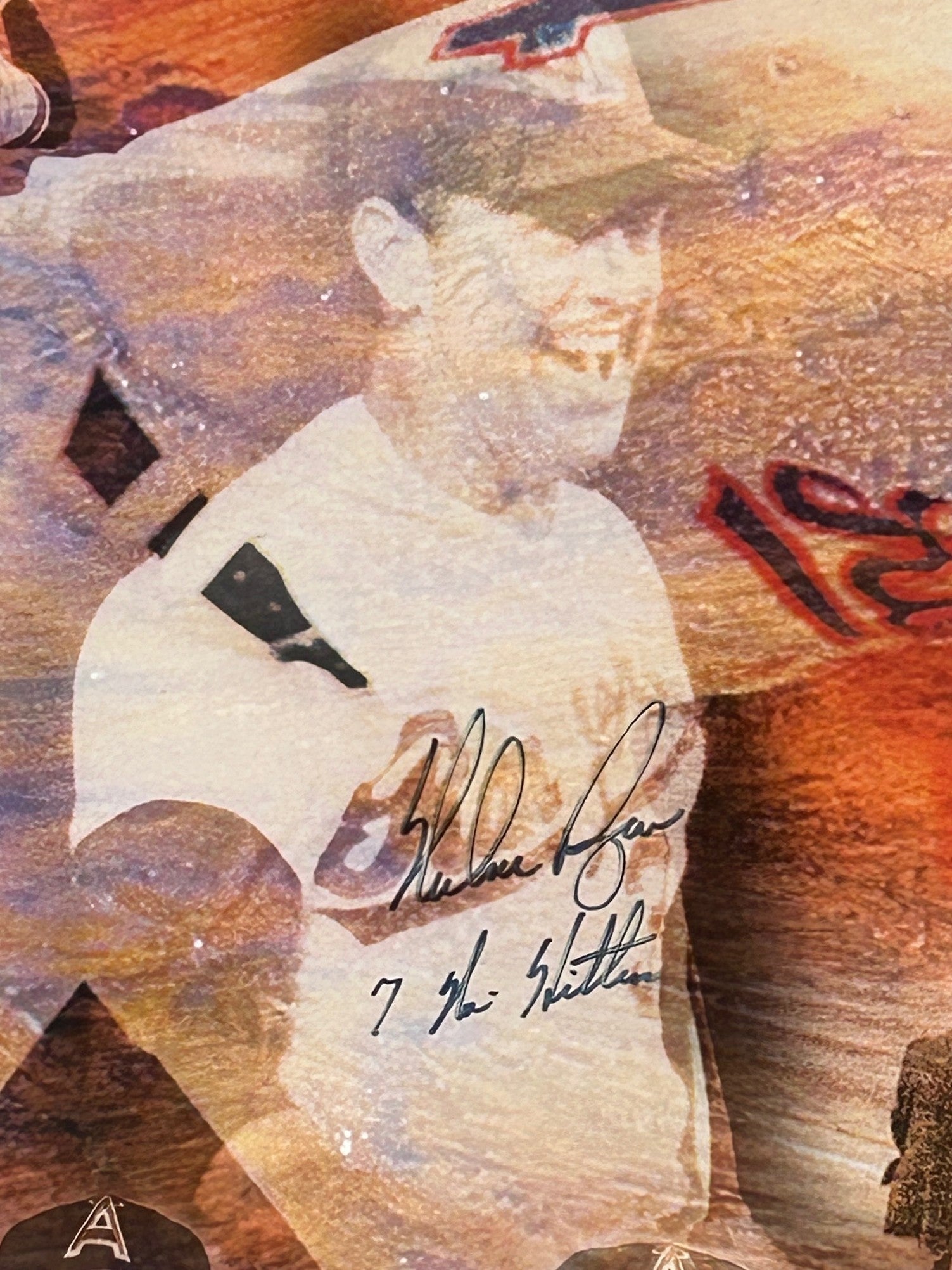 Nolan Ryan & 7 No-Hitter Catchers Autographed Framed Collage - Mounted Memories COA