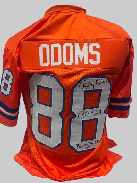 Riley Odoms Autographed Denver Broncos Orange Jersey | 2x Inscribed | LSM COA