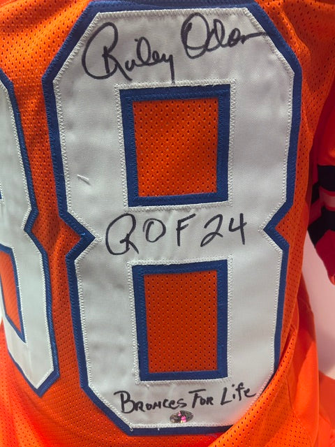 Riley Odoms Autographed Denver Broncos Orange Jersey | 2x Inscribed | LSM COA