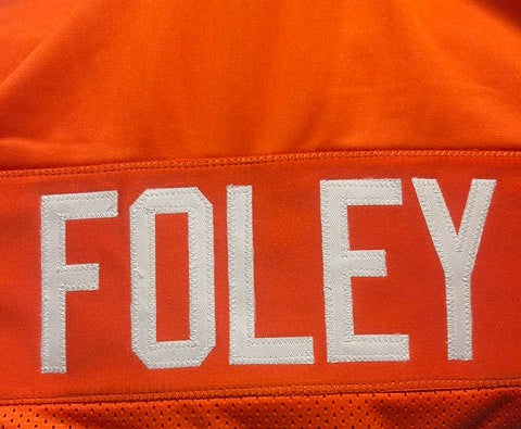 Steve Foley Autographed Denver Broncos Orange Jersey Double Inscribed — LSM COA