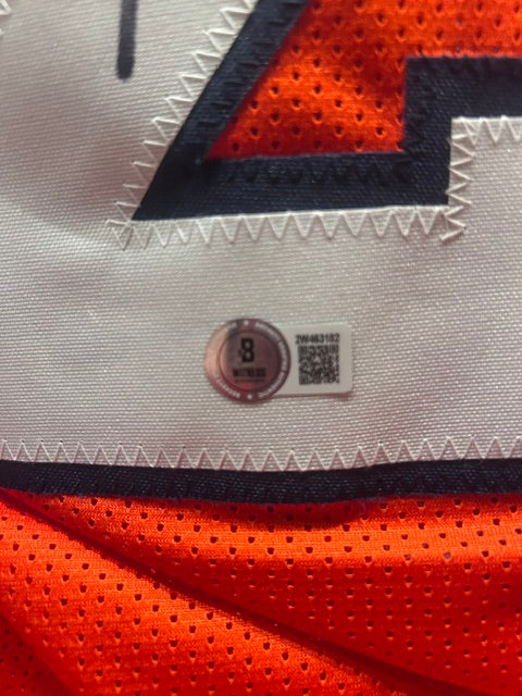 Aqib Talib Autographed Denver Broncos Orange Jersey Inscribed "SB 50 Champs" — BAS COA