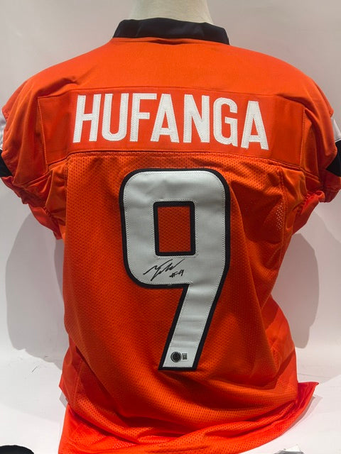 Talanoa Hufanga Autographed Orange Denver Broncos Jersey – BAS COA