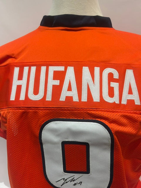 Talanoa Hufanga Autographed Orange Denver Broncos Jersey – BAS COA