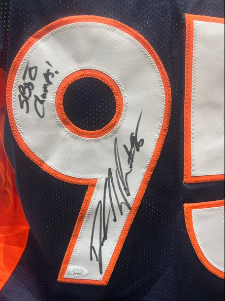 Derek Wolfe Autographed Navy Denver Broncos Jersey Inscribed "SB 50 Champs" – JSA COA