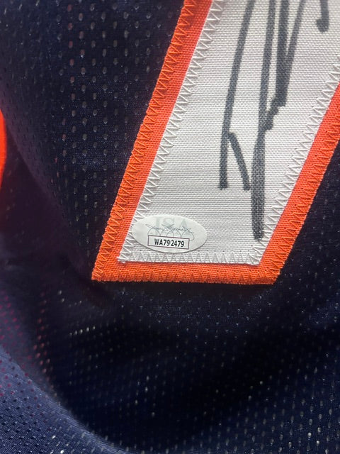Derek Wolfe Autographed Navy Denver Broncos Jersey Inscribed "SB 50 Champs" – JSA COA