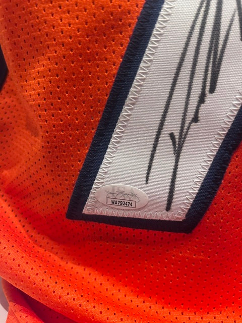 Derek Wolfe Autographed Orange Denver Broncos Jersey Inscribed "SB 50 Champs" – BAS COA