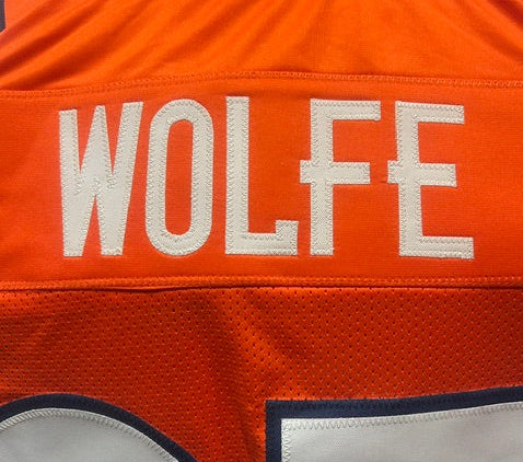Derek Wolfe Autographed Orange Denver Broncos Jersey Inscribed "SB 50 Champs" – BAS COA