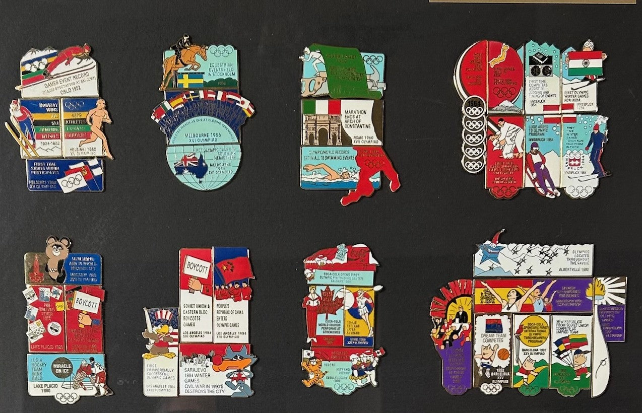 Olympic Centennial Pin Set - Framed 100 Years of Olympic Excellence - Limited Edition 1 of 25 A/P