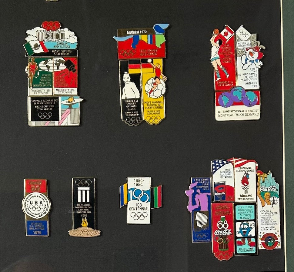 Olympic Centennial Pin Set - Framed 100 Years of Olympic Excellence - Limited Edition 1 of 25 A/P