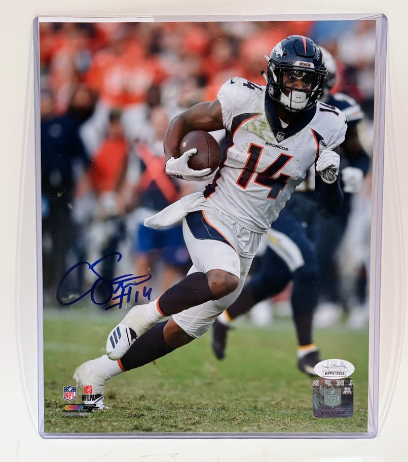 Courtland Sutton Autographed Denver Broncos 8x10 Photo — Running Action | JSA COA