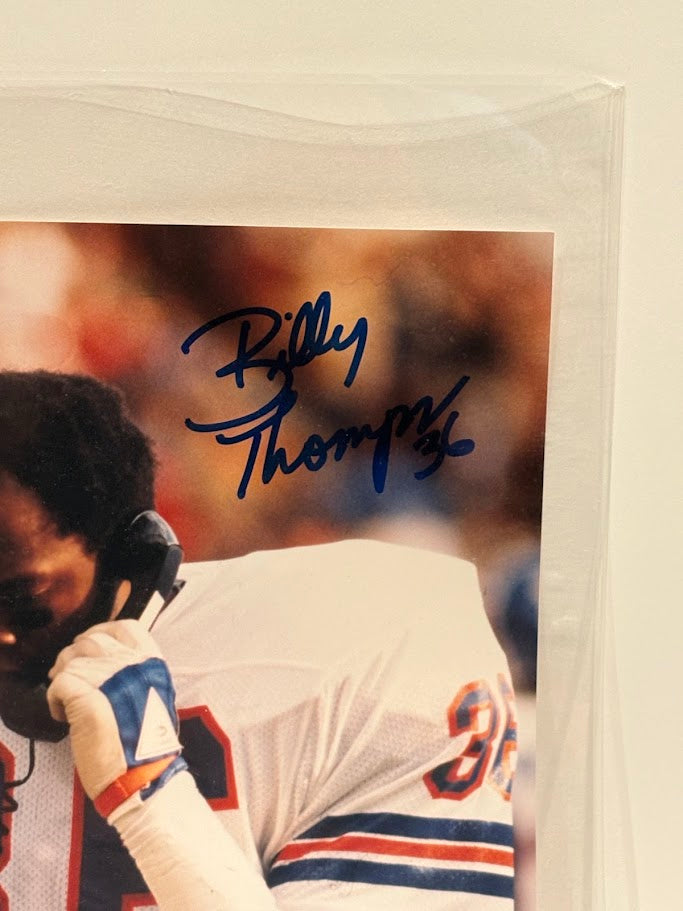 Billy Thompson Autographed Denver Broncos 8x10 Photo | JSA COA