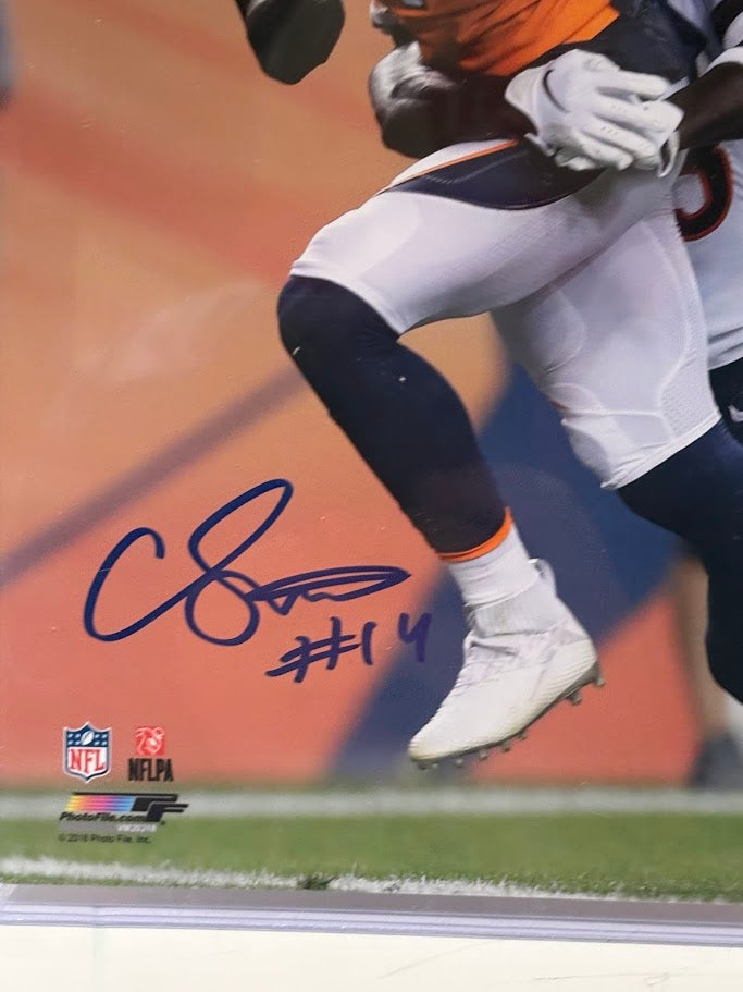Courtland Sutton Autographed Denver Broncos 8x10 Photo — vs. Chicago Bears | JSA COA