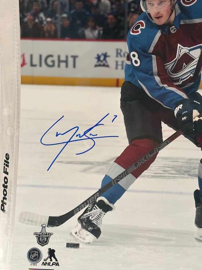 Cale Makar Autographed Colorado Avalanche 8x10 Photo — Action Shot | JSA COA