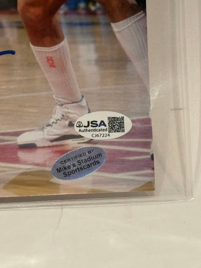 Alex English Autographed Denver Nuggets 8x10 Photo — Inscribed "HOF 97" | JSA COA