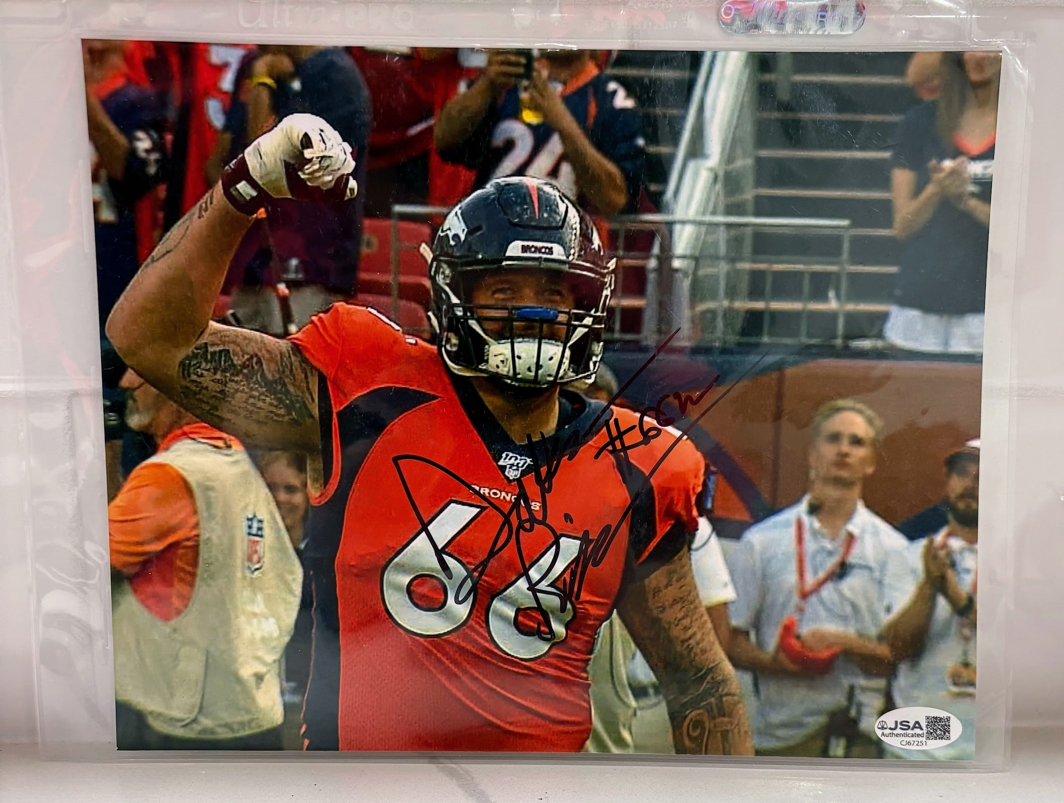 Dalton Risner Autographed 8x10 Photo — Denver Broncos | JSA COA (Variant II)