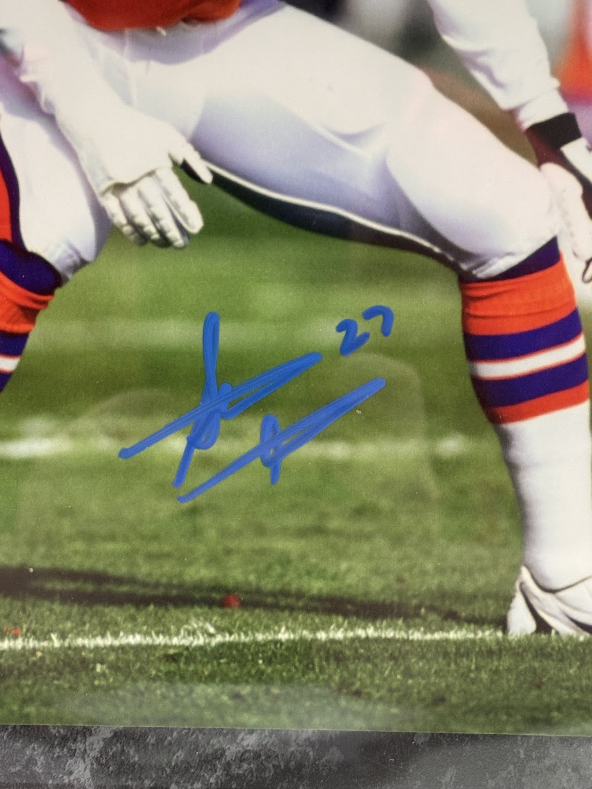 Steve Atwater Autographed 8x10 Photo with Plaque — Denver Broncos | BAS COA