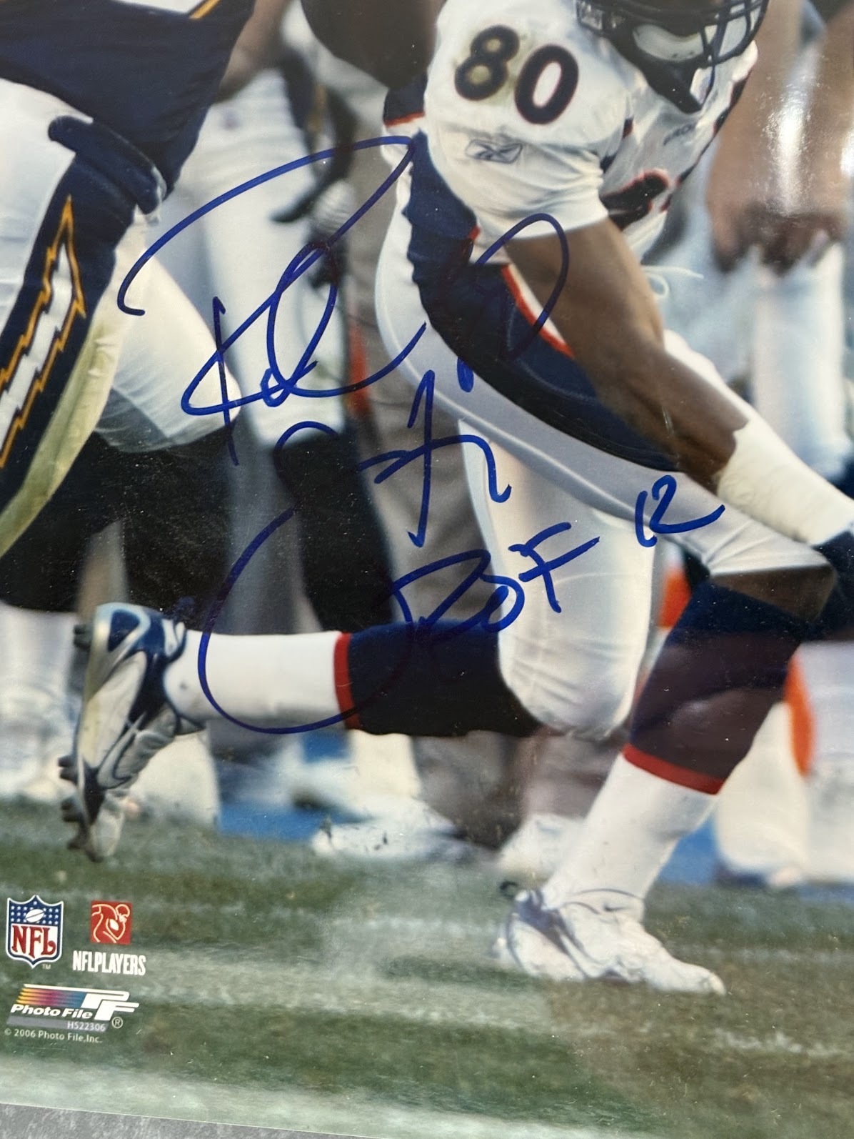 Rod Smith Autographed 8x10 Photo "ROF 12" with Plaque — Denver Broncos | JSA COA