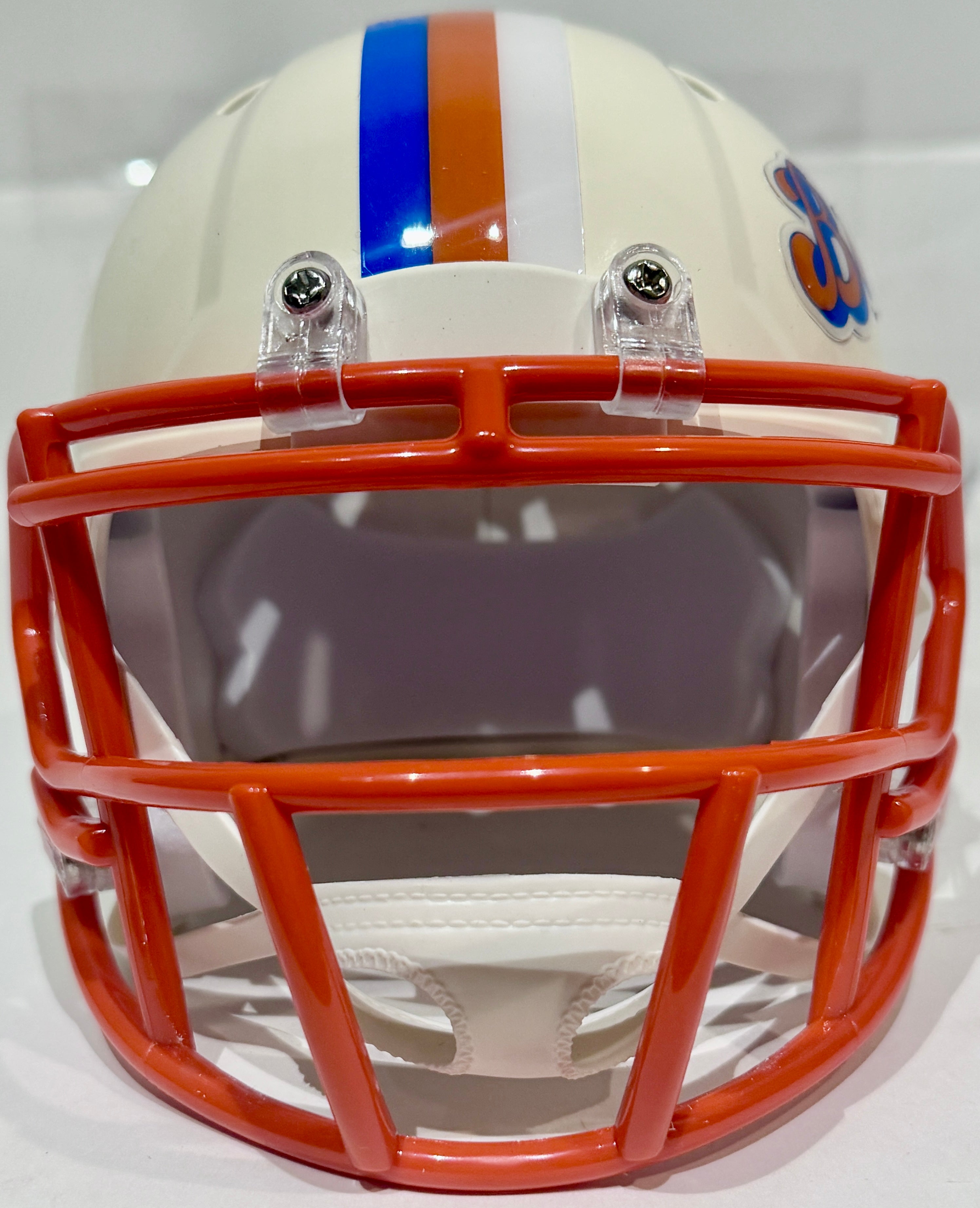 Bo Nix Autographed Denver Broncos Retro Mini Helmet BAS COA - Latitude Sports Marketing
