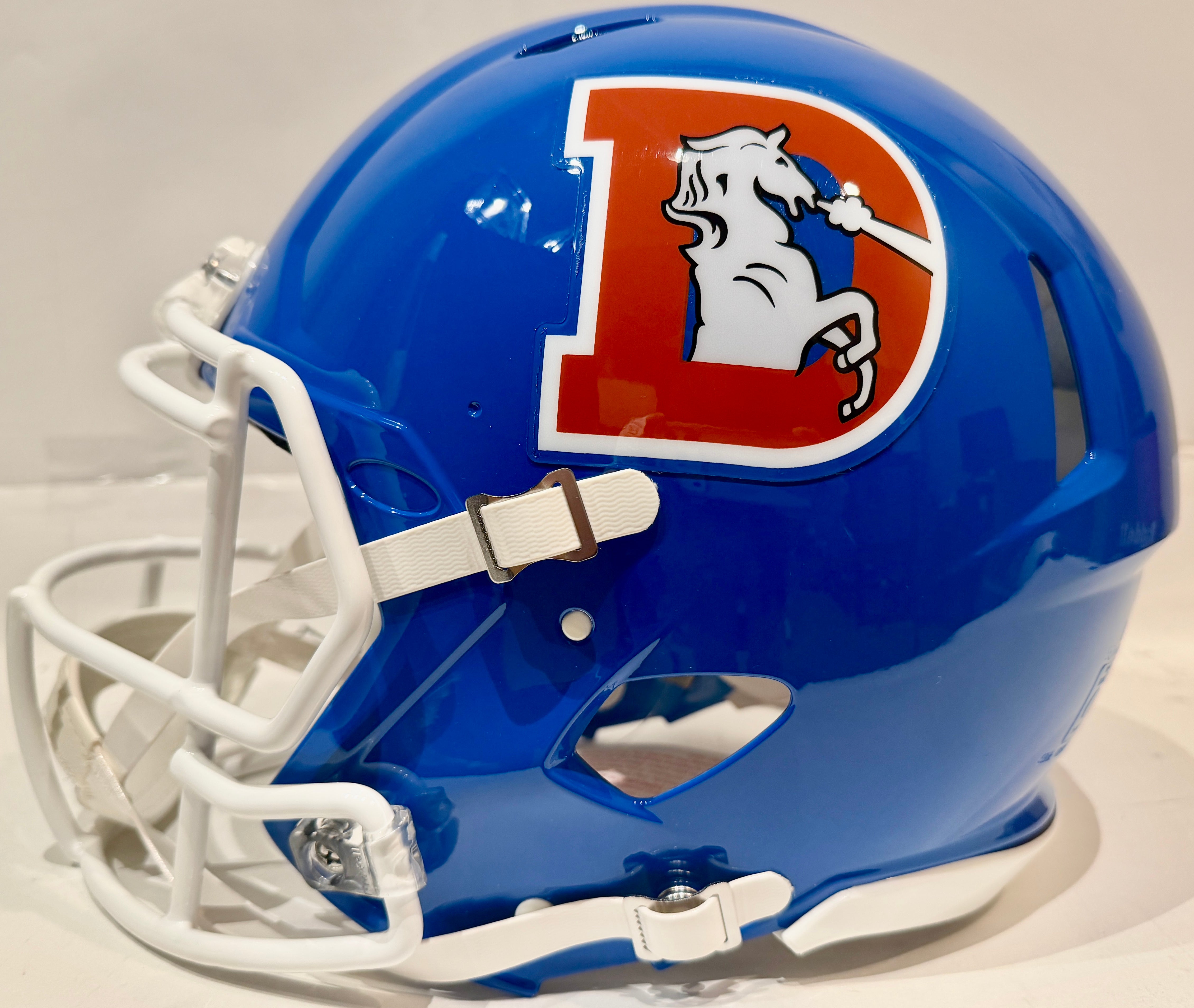 Bo Nix Autographed Denver Broncos D Logo NFL Pro Helmet BAS COA - Latitude Sports Marketing