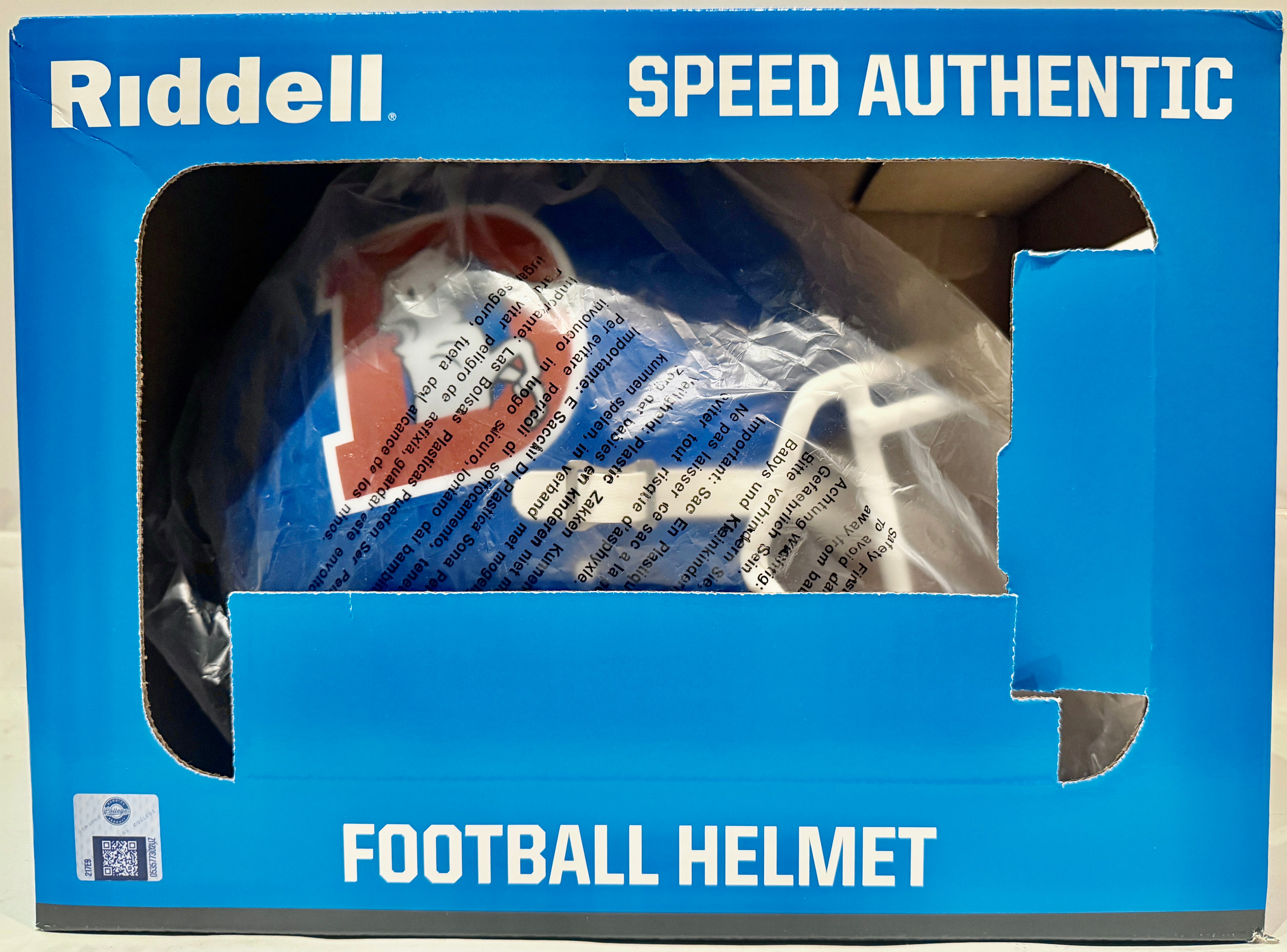 Bo Nix Autographed Denver Broncos D Logo NFL Pro Helmet BAS COA - Latitude Sports Marketing