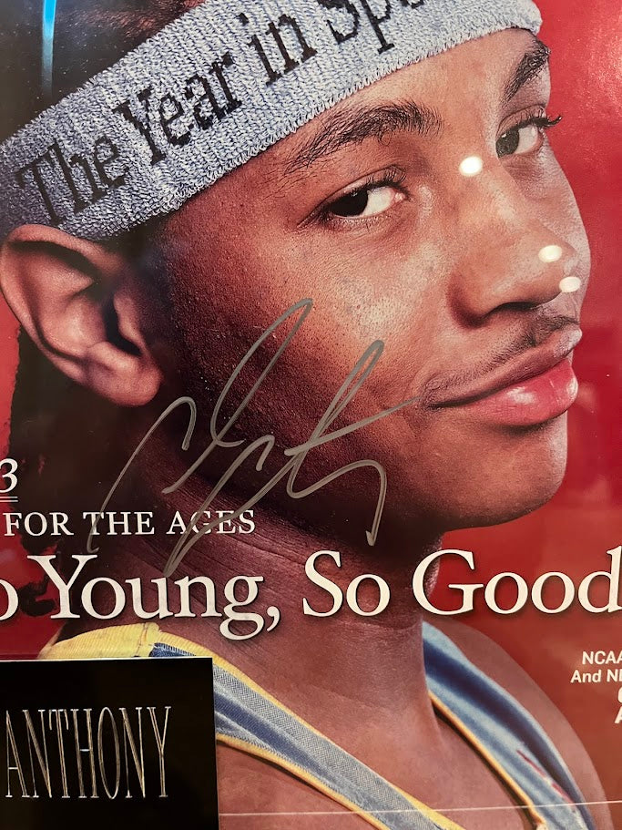 Carmelo Anthony Autographed 8x10 SI Magazine Framed Beckett COA