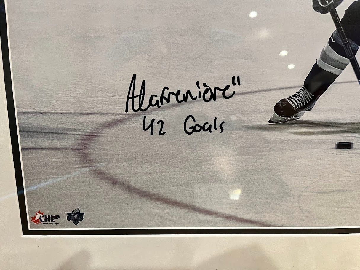 Alexis Lafrenière Autographed 16x20 Photo w/ Inscription Framed UDA COA