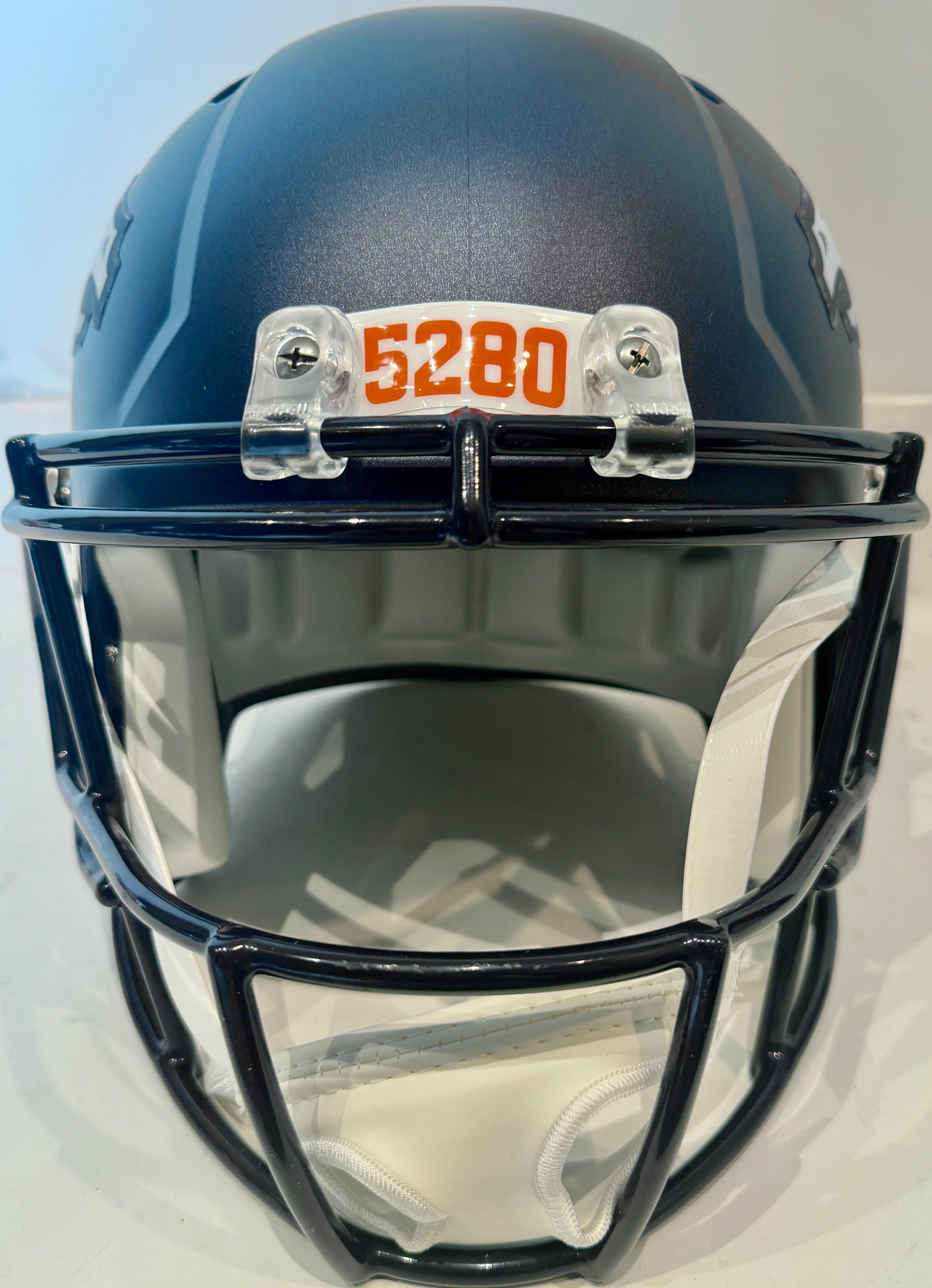 Bo Nix Autographed Denver Broncos Current Replica Helmet BAS COA - Latitude Sports Marketing