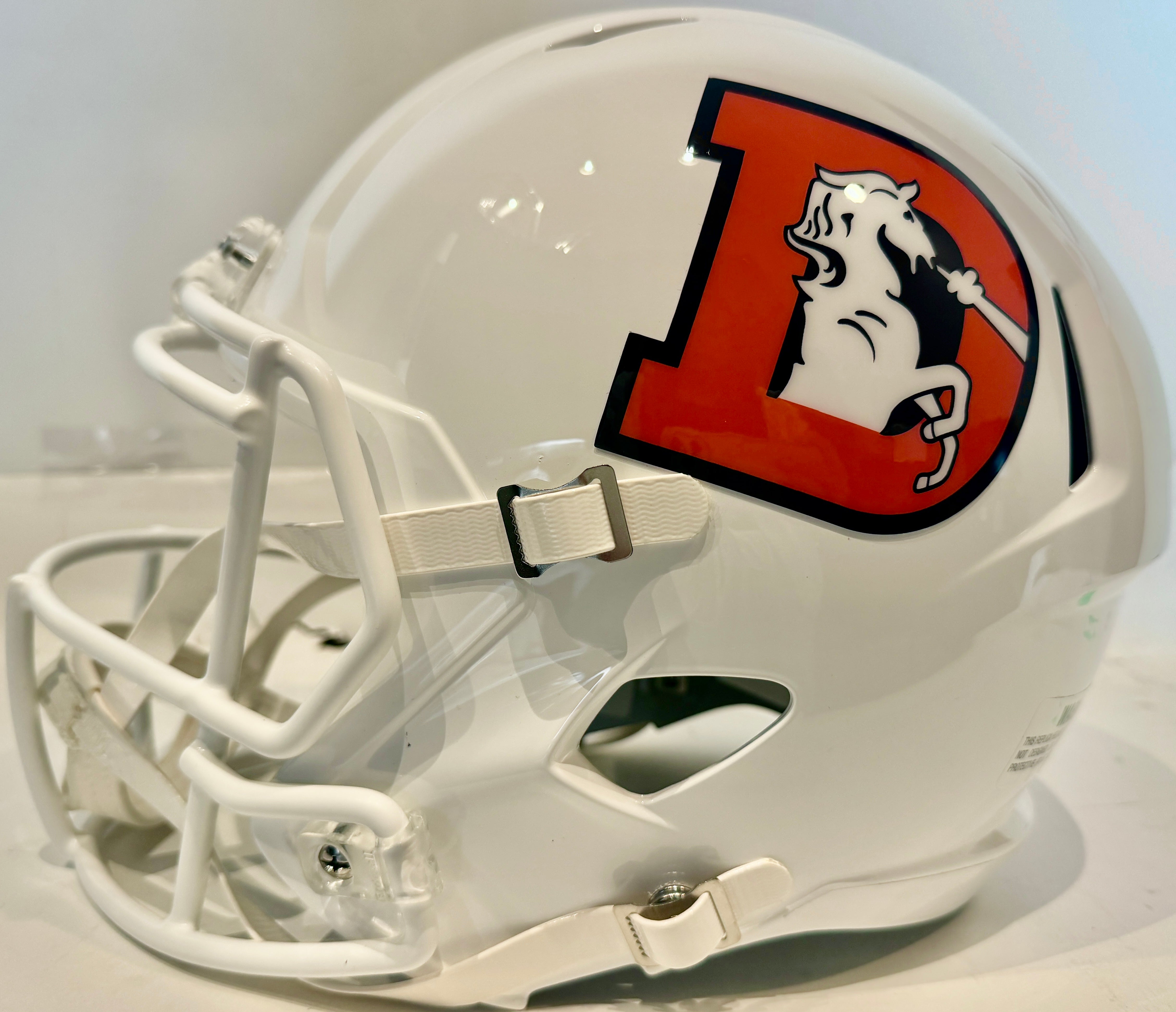 Bo Nix Autographed Denver Broncos Snowcapped Replica Helmet BAS COA - Latitude Sports Marketing