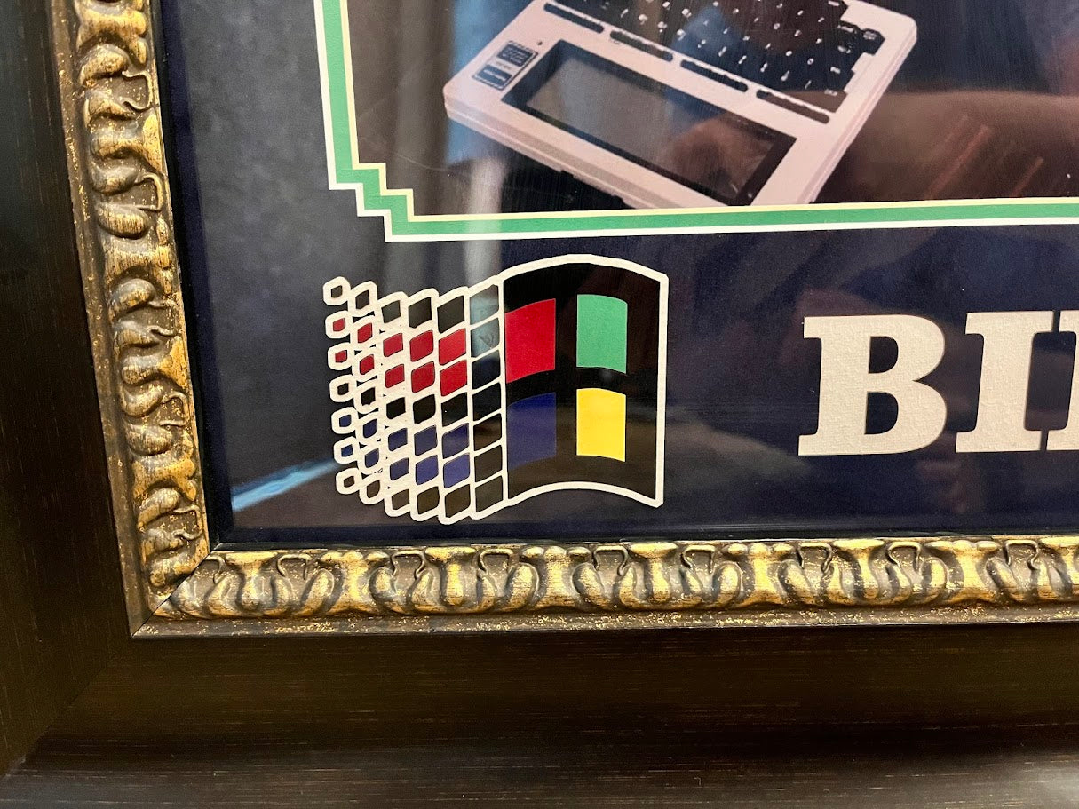 Bill Gates Autographed Card w/ 2 8x10s Framed JSA LOA