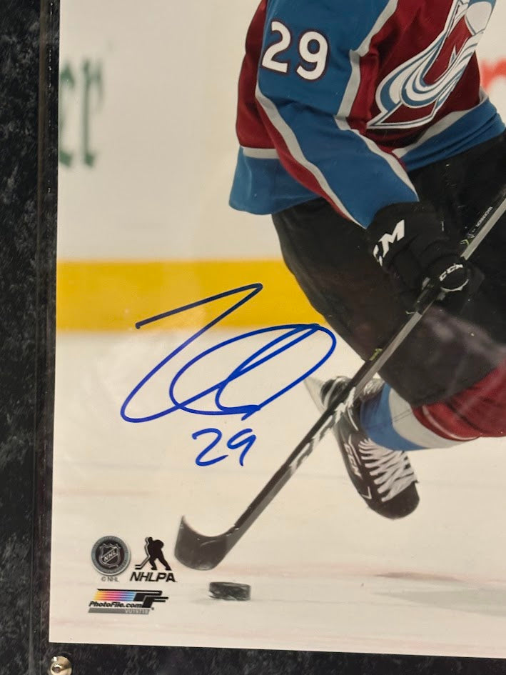Nathan MacKinnon Autographed 8x10 Photo with Plaque — Colorado Avalanche | JSA COA